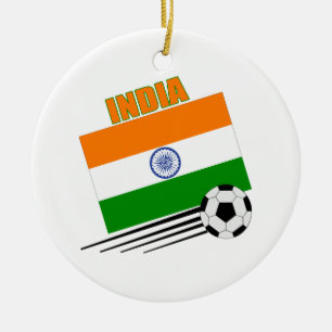 India Soccer Team Ceramic Tree Decoration