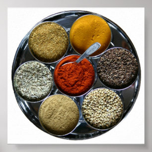 India spice tray poster