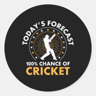 India Sport Cricket Lover Cricketer Cricket Player Classic Round Sticker