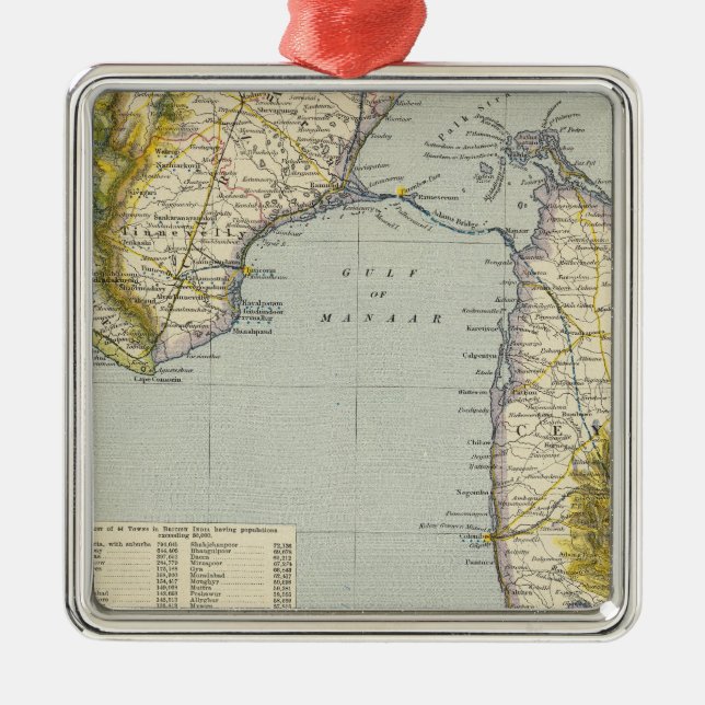India, Sri Lanka Metal Tree Decoration (Front)