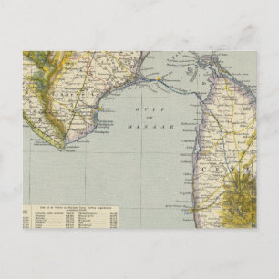 India, Sri Lanka Postcard