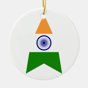 India Star Ceramic Tree Decoration