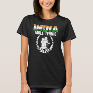 India Table Tennis Indian Ping Pong Supporter Spo T-Shirt