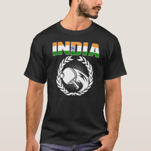 India Table Tennis  Indian Ping Pong Supporter Spo T-Shirt