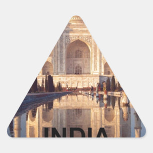 India Taj-mahal angie Triangle Sticker