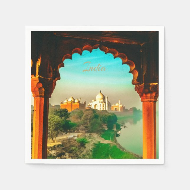India Taj Mahal Napkin (Front)