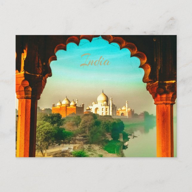 India Taj Mahal Postcard (Front)