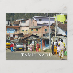 India Tamil Nadu village houses postcard