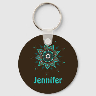 India! Teal • Name Keychain