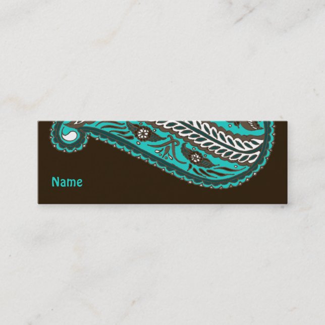India! Teal • Profilecard Mini Business Card (Front)