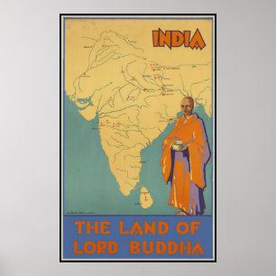 India The land of Lord Buddha Poster