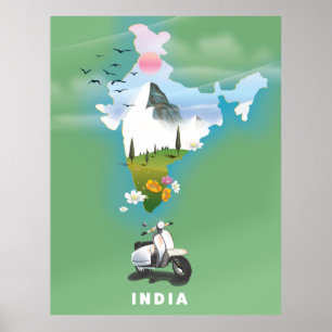 India travel poster