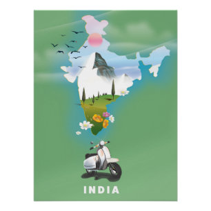 India travel poster