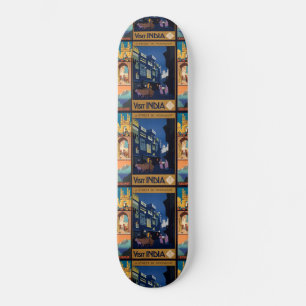 India Travel Poster collage skateboards