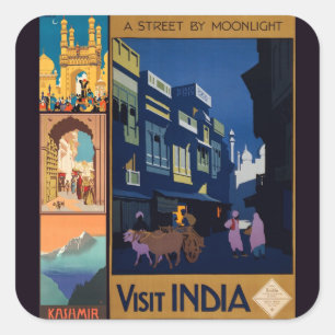 India Travel Poster collage stickers