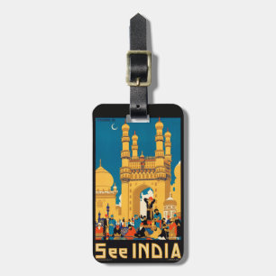 India Travel Poster custom luggage tag