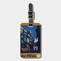 India Travel Poster custom luggage tag