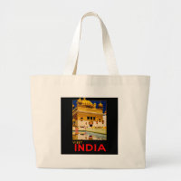 India travel poster indian vintage art