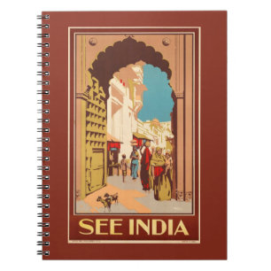 India Travel Poster notebook