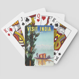 India Travel Poster playing cards