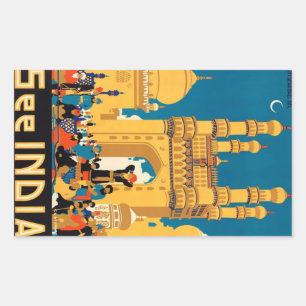 India Travel Poster stickers