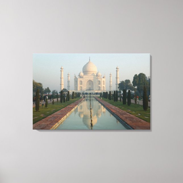 INDIA, Uttar Pradesh, Agra: Taj Mahal, Morning Canvas Print (Front)