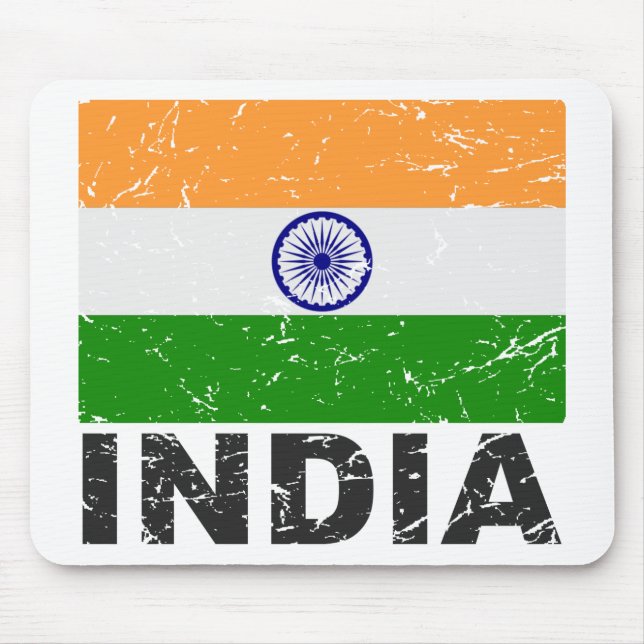 India Vintage Flag Mouse Mat (Front)