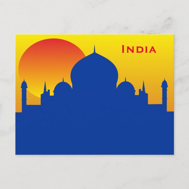 India Vintage Tourism Travel Add Postcard (Front)