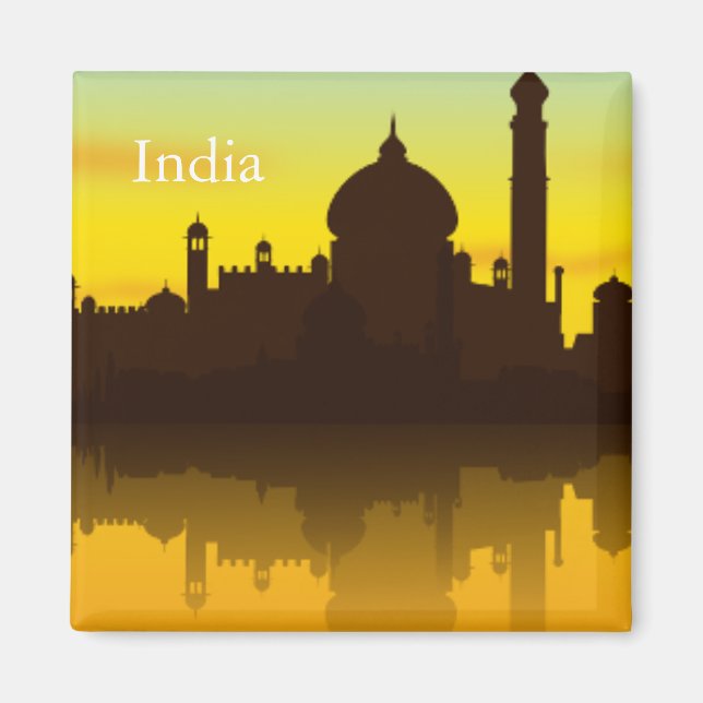 India Vintage Tourism Travel Magnet (Front)