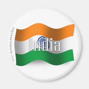 India Waving Flag Magnet