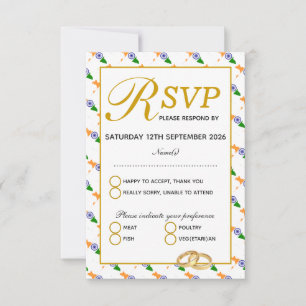 INDIA Wedding Celebration RSVP Response Card