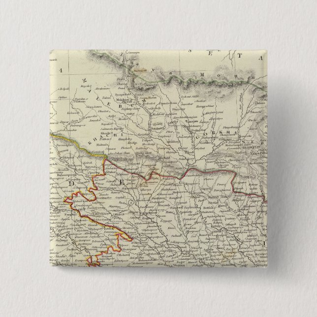 India X 15 Cm Square Badge (Front)