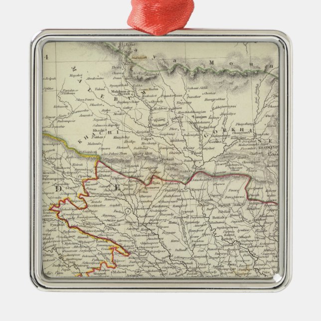 India X Metal Tree Decoration (Front)