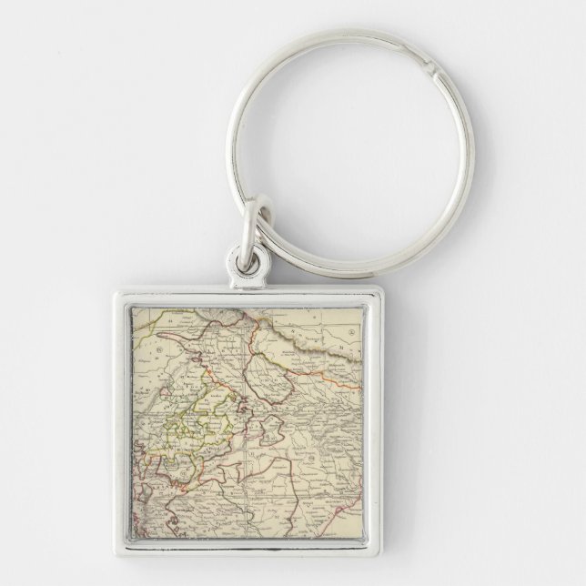 India XII Index map Key Ring (Front)