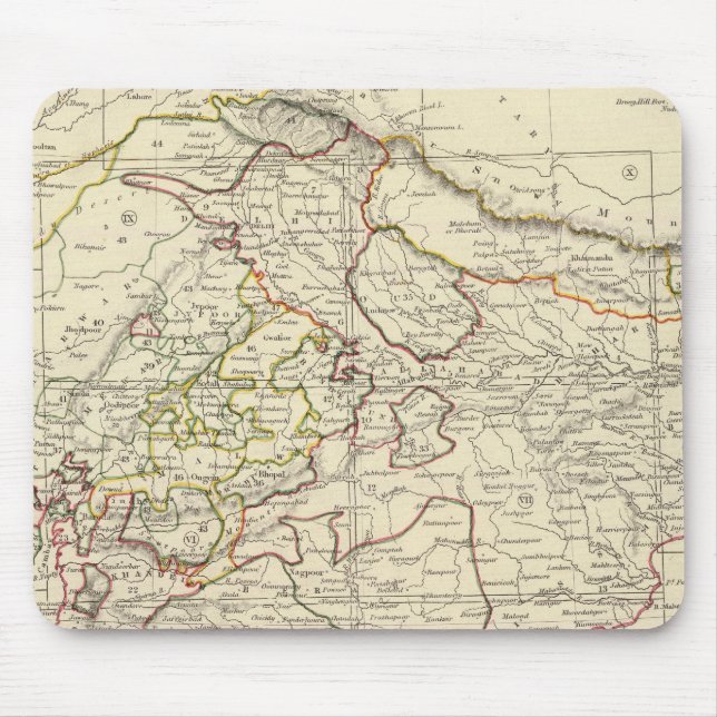 India XII Index map Mouse Mat (Front)