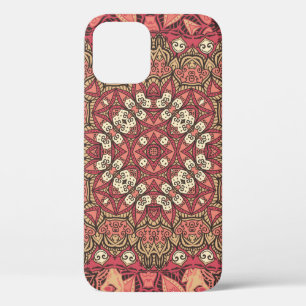 Indian abstract medallion pattern. Boho and gypsy iPhone 12 Case