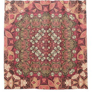 Indian abstract medallion pattern. Boho and gypsy  Shower Curtain