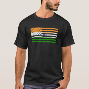 Indian American Flag America India USA Pride Tee