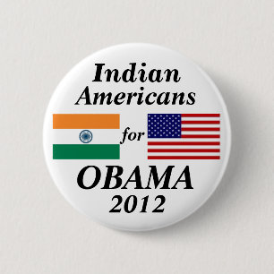 Indian americans for Obama 6 Cm Round Badge