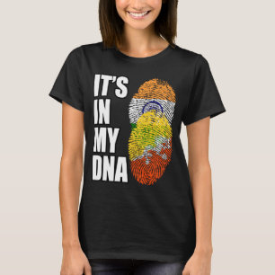 Indian And Bhutanese Mix DNA Flag Heritage T-Shirt