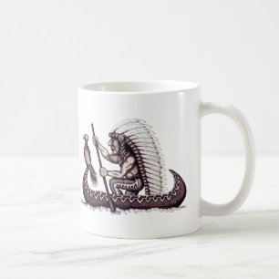 Indian and eagle graphic art cool coffe mug design