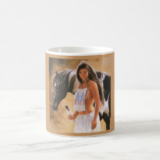 Indian and horse coffee mug
