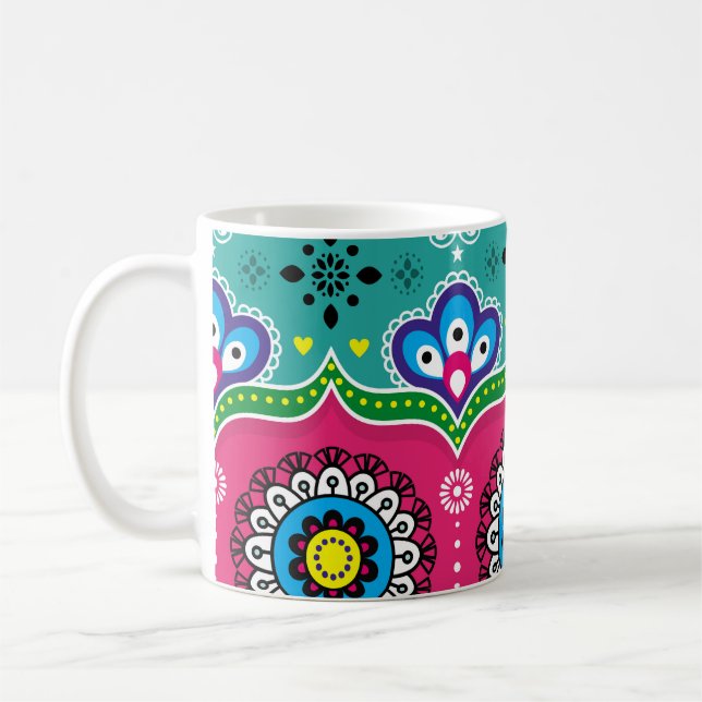 Indian and Pakistani truck art design, Jingle truc Coffee Mug (Left)