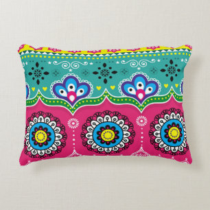 Indian and Pakistani truck art design, Jingle truc Decorative Cushion
