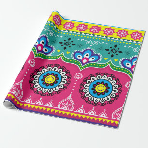 Indian and Pakistani truck art design, Jingle truc Wrapping Paper