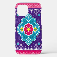 Indian and Pakistani truck art seamless pattern de