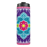 Indian and Pakistani truck art seamless pattern de
