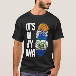 Indian and Salvadoran Mix DNA Flag Heritage T-Shirt