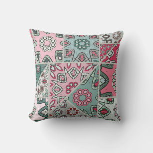 Indian Arabic Patchwork Quilt Vintage Cushion