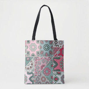 Indian Arabic Patchwork Quilt Vintage Tote Bag